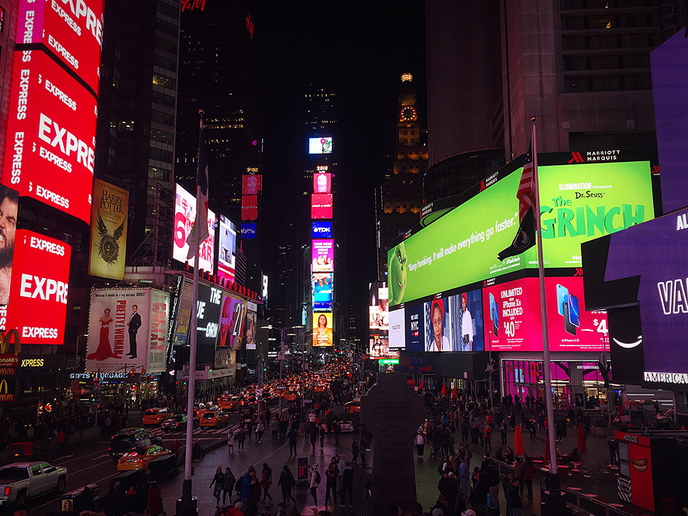 Times Square by night.